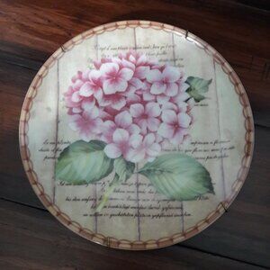 Hortensia Rododendro Rosa Fopmalities by Baum Bros Plate 8in